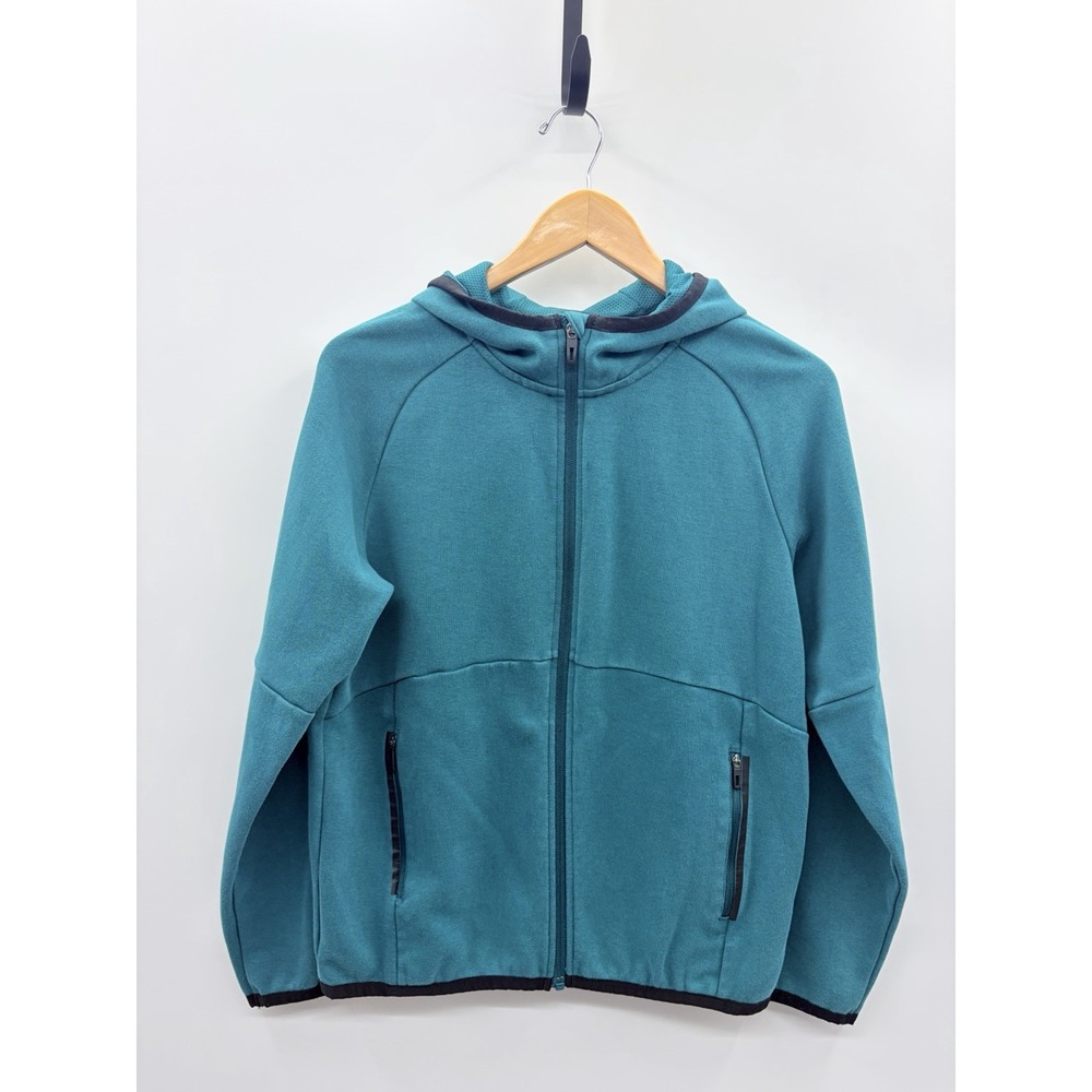 Athletic Works Youth Boys Size XL 14-16 Full Zipper Hooded Sweatshirt in Green